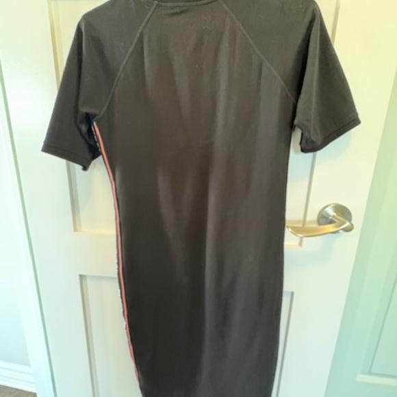 DKNY Sport slip dress sz S cotton blend black with DKNY logo side stripes - Picture 6 of 11